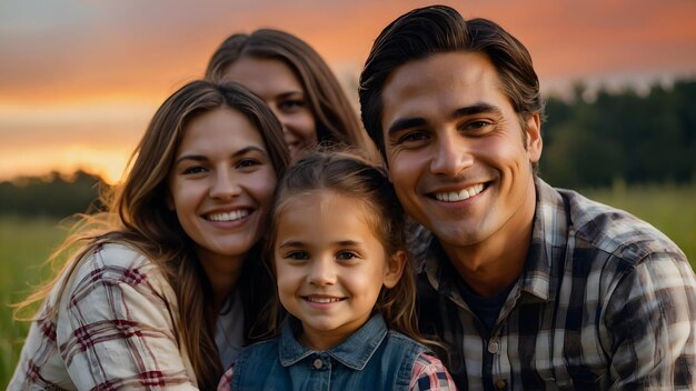 Actividades familiares juntas papel tapiz con puesta de sol y naturaleza tiempo de vinculación familiar con fondo de puesta de sol