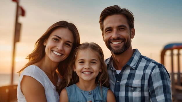 Actividades familiares juntas papel tapiz con puesta de sol y naturaleza tiempo de vinculación familiar con fondo de puesta de sol