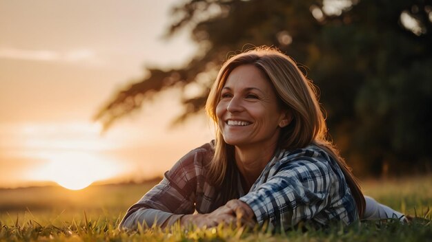 Actividades familiares juntas papel tapiz con puesta de sol y naturaleza tiempo de vinculación familiar con fondo de puesta de sol