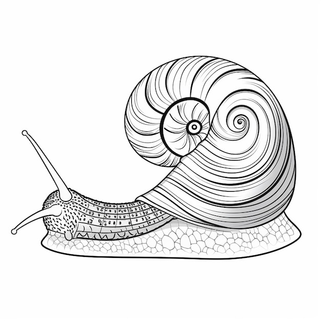 Foto actividades para niños de giant african land snail, un ángel lindo, un libro de colorear kawaii line art