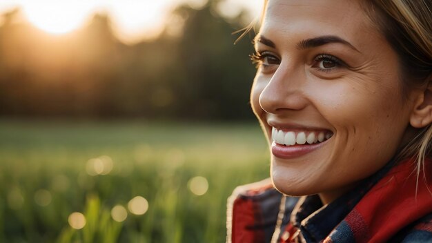 Foto actividades de relajación de los empleados papel tapiz con puesta de sol y naturaleza tiempo de ocio de los empleados con respaldo a la puesta de sol