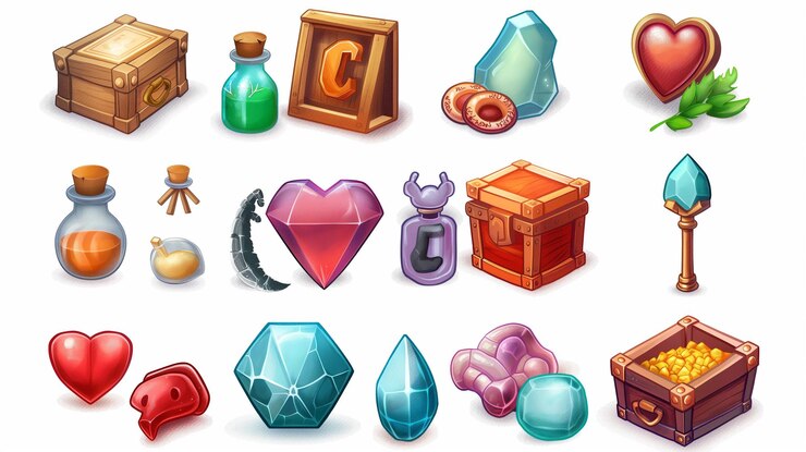 Foto activo del icono del juego de tragamonedas juego de video móvil ilustración