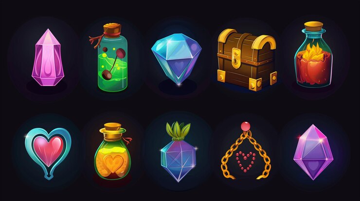 Foto activo del icono del juego de tragamonedas juego de video móvil ilustración