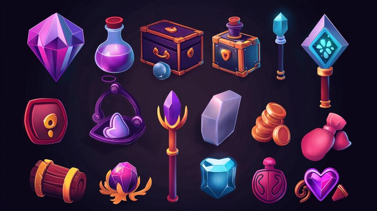 Foto activo del icono del juego de tragamonedas juego de video móvil ilustración