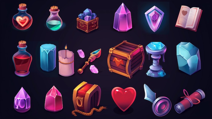 Foto activo del icono del juego de tragamonedas juego de video móvil ilustración