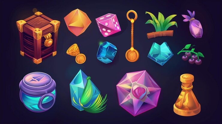 Foto activo del icono del juego de tragamonedas juego de video móvil ilustración