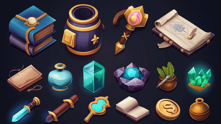 Foto activo del icono del juego de tragamonedas juego de video móvil ilustración