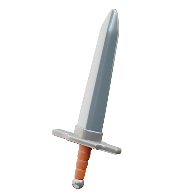 Activo de juego de espada de caballero medieval en 3D
