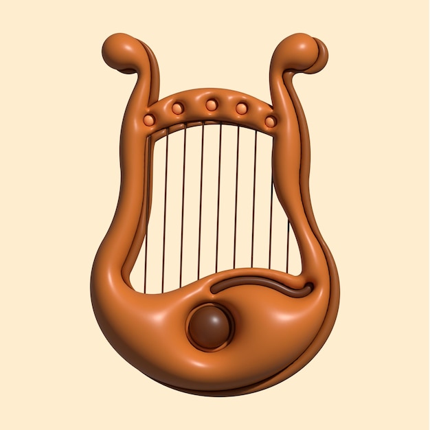 Foto activos de instrumentos musicales en 3d con fondo claro