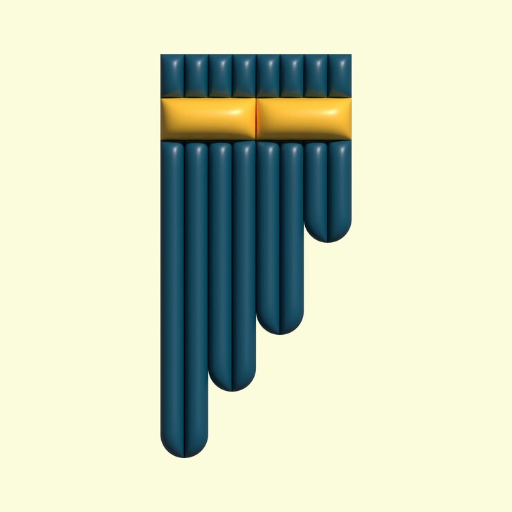 Foto activos de instrumentos musicales 3d con fondo claro