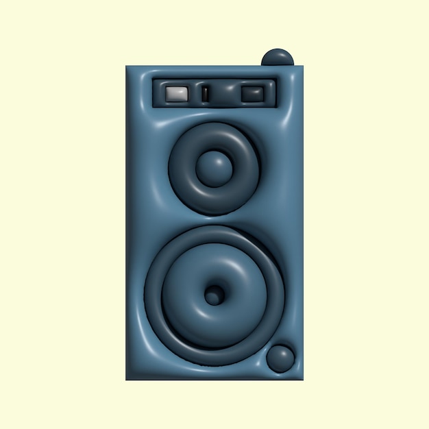 Activos de instrumentos musicales 3D con fondo claro