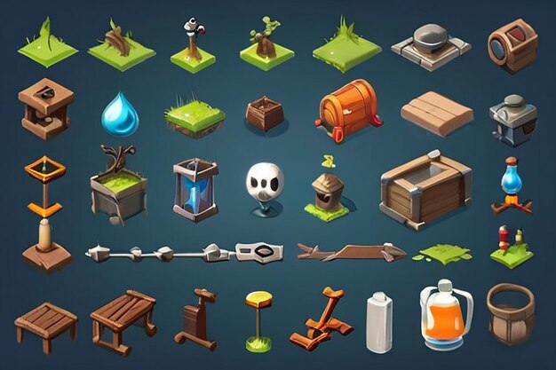 Activos de juegos vectoriales