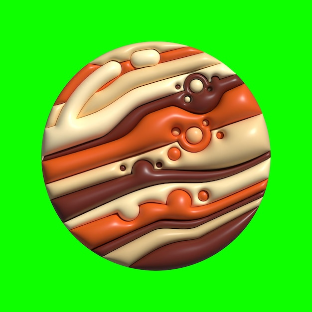 Activos de planetas galácticos en 3D con fondo de pantalla verde