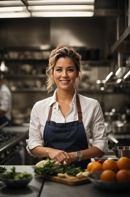 El actor es el chef de la cocina.