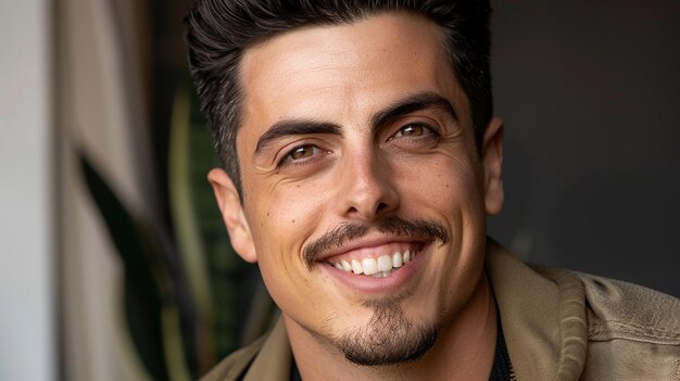 El actor sonriente y guapo