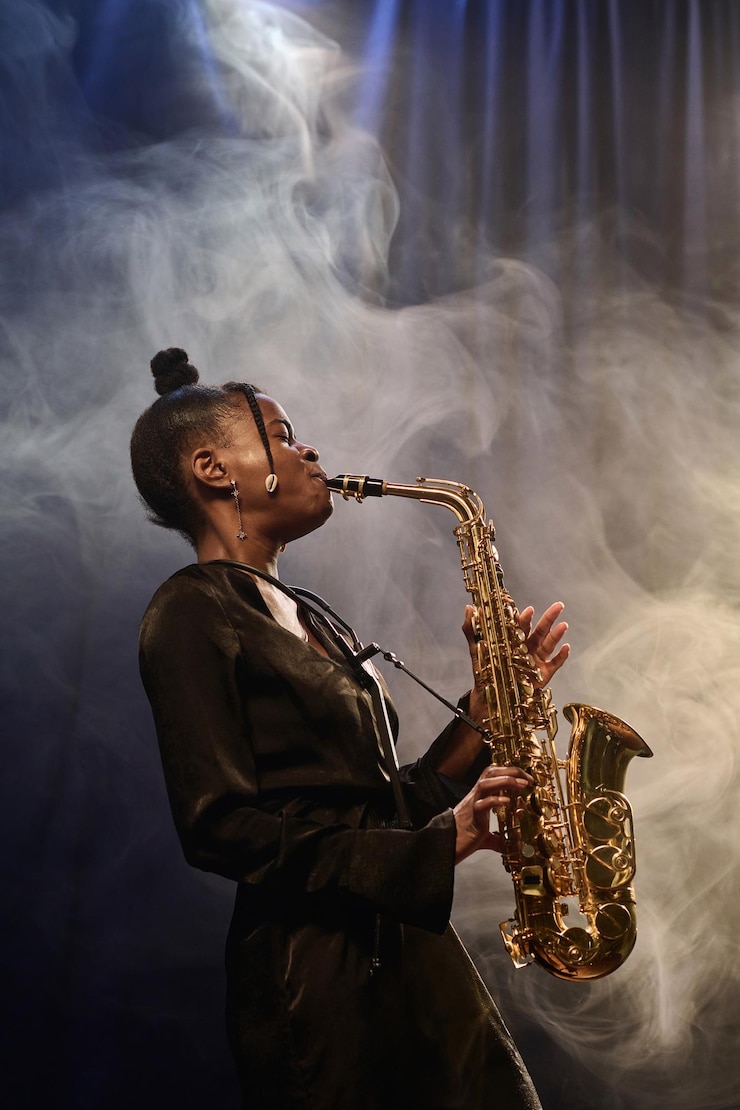 Foto actuación en el club de música de jazz