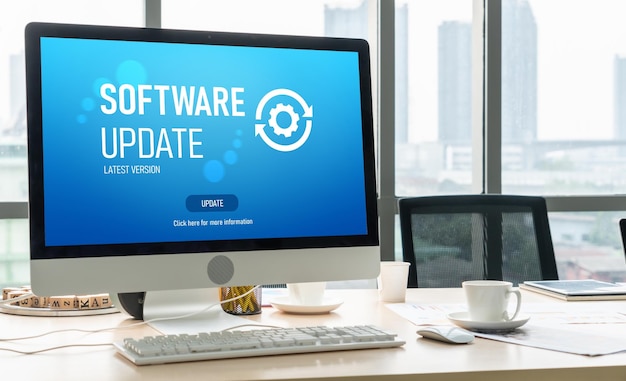 Actualización de software en la computadora para la versión más moderna del software del dispositivo