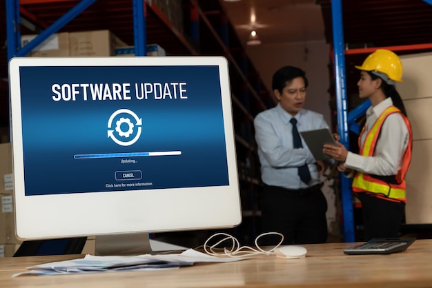 Actualización de software en la computadora para la versión más moderna del software del dispositivo