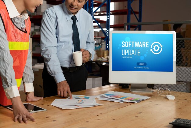 Actualización de software en la computadora para la versión más moderna del software del dispositivo