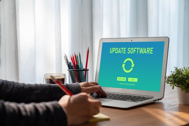 Actualización de software en la computadora para la versión más moderna del software del dispositivo