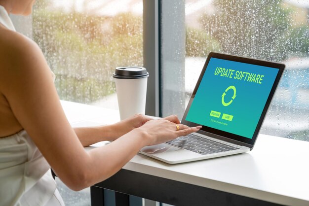Actualización de software en la computadora para la versión más moderna del software del dispositivo