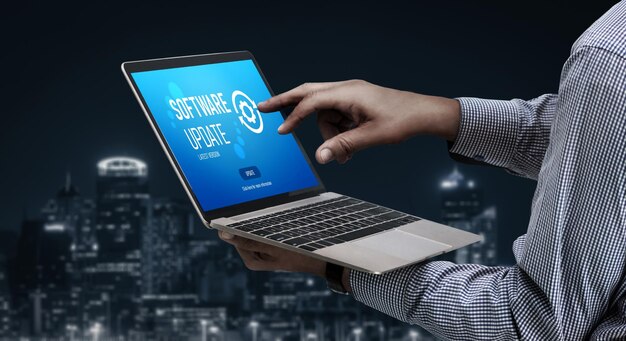 Actualización de software en la computadora para la versión más moderna del software del dispositivo
