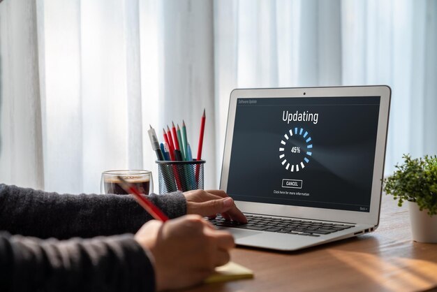 Actualización de software en la computadora para la versión más moderna del software del dispositivo