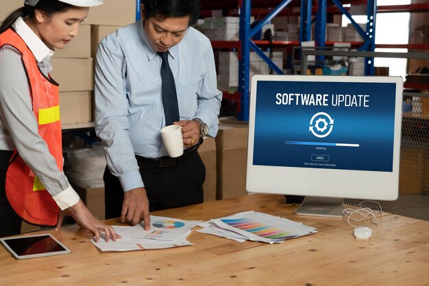 Actualización de software en la computadora para la versión más moderna del software del dispositivo