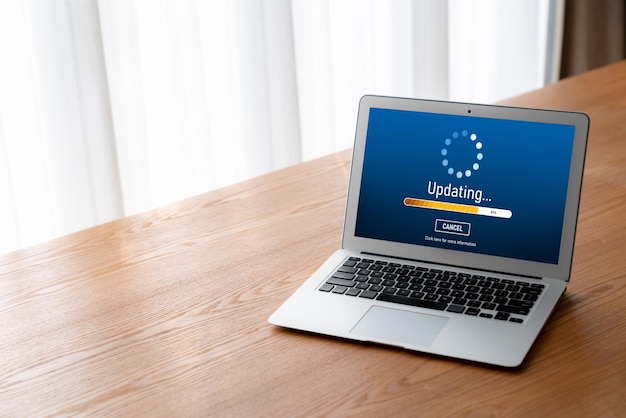 Actualización de software en la computadora para la versión moderna de la actualización del software del dispositivo