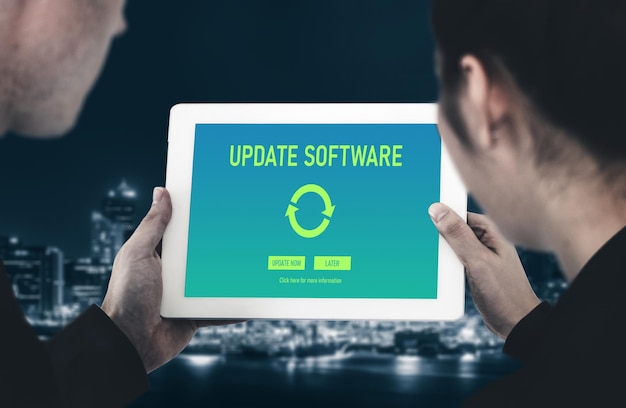 Actualización de software en la computadora para una versión moderna de la actualización del software del dispositivo