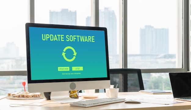 Actualización de software en la computadora para la versión moderna del software del dispositivo