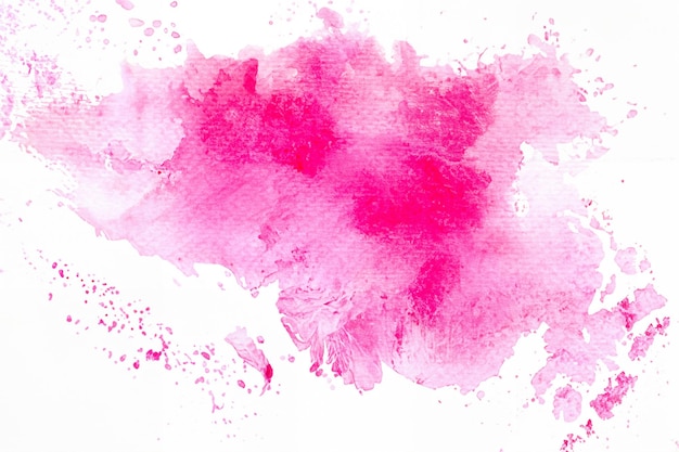 Acuarela abstracta backgroundsplash color rosa sobre papel