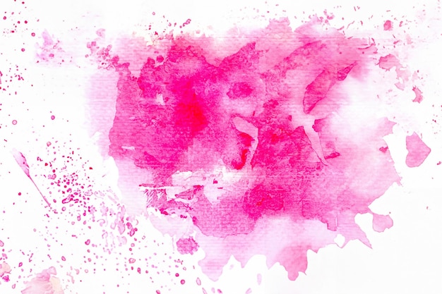 Acuarela abstracta backgroundsplash color rosa sobre papel