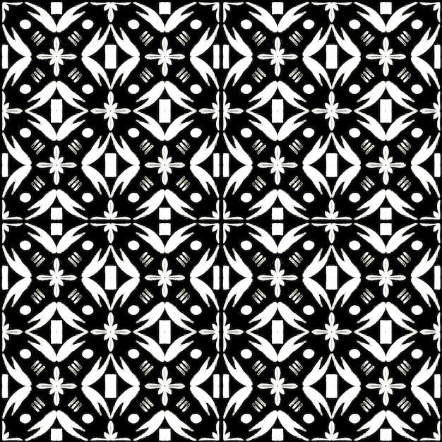 Acuarela de azulejo de patrones sin fisuras. Azulejos de cerámica portuguesa tradicional. Fondo abstracto dibujado a mano. Obras de arte en acuarela para textiles, papel tapiz, impresión, diseño de trajes de baño. Patrón de azulejo negro.