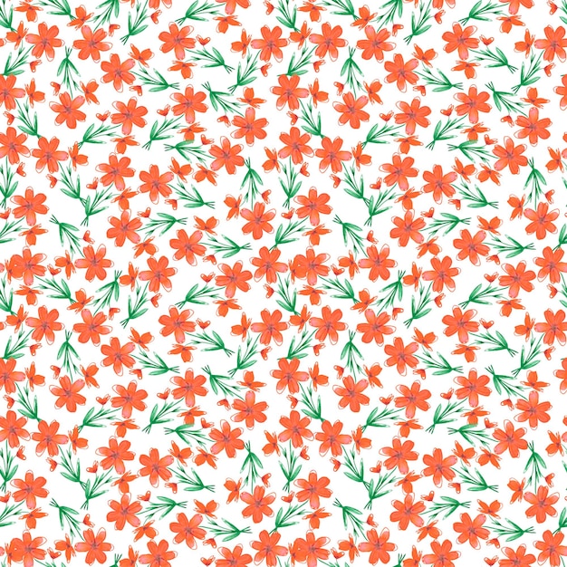 Acuarela dibujada a mano abstracta flores de margarita naranja ramo patrón sin costuras aislado sobre fondo blanco Se puede utilizar para telas textiles y otros productos impresos