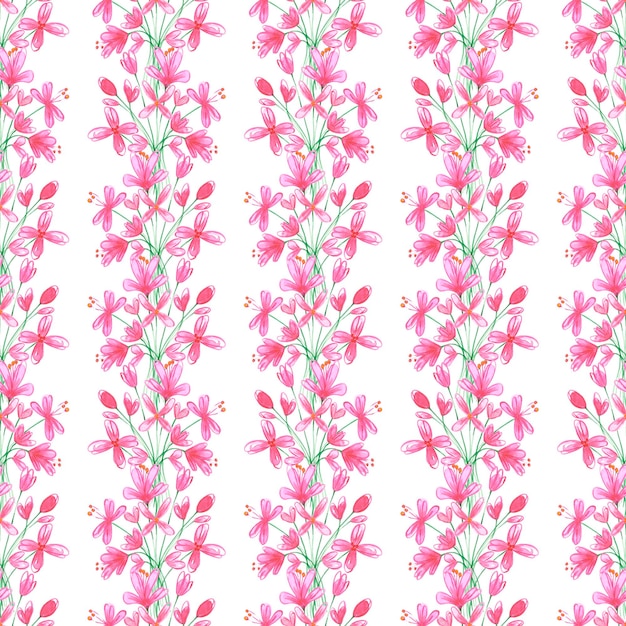 Acuarela dibujada a mano abstractas flores de margarita ramo patrón sin costura aislado sobre fondo blanco Se puede usar para tejido textil y otros productos impresos