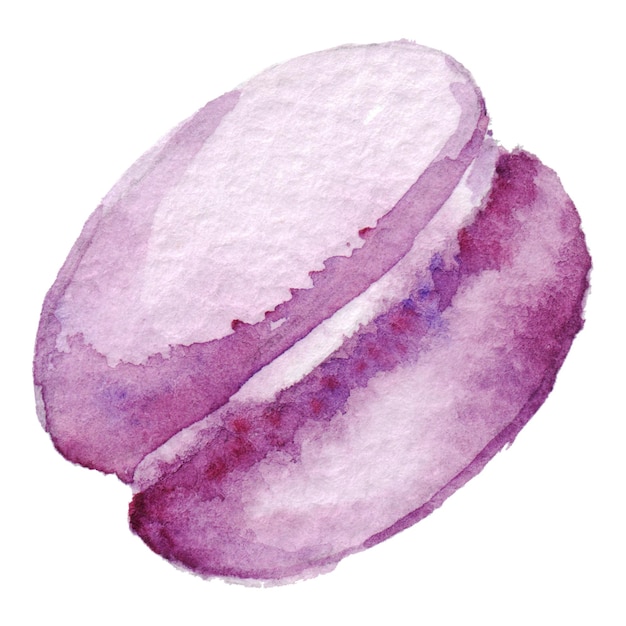 Acuarela dulce postre fresa frambuesa cereza baya rosa macaron aislado