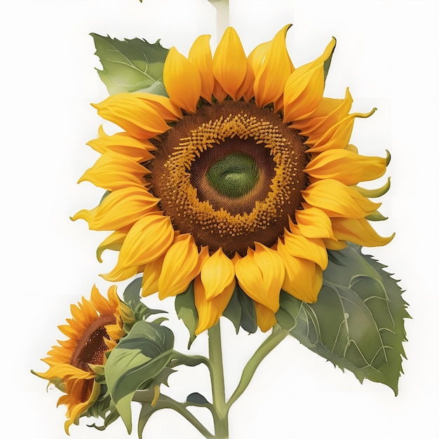 Acuarela de girasol Clipart