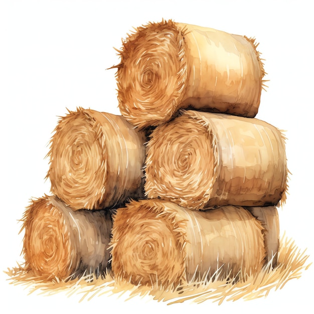 acuarela Hay bale oeste salvaje oeste vaquero desierto ilustración clipart