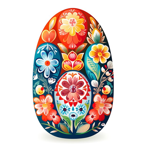 Acuarela de las muñecas matrioshka rusas Colores vibrantes Madera redonda en blanco BG Tinta Clipart