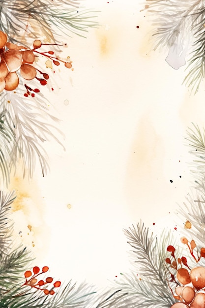 Acuarela de Navidad Floral Papeles digitales de Navidad Fronteras de fondo Festa de Navidad de fondo