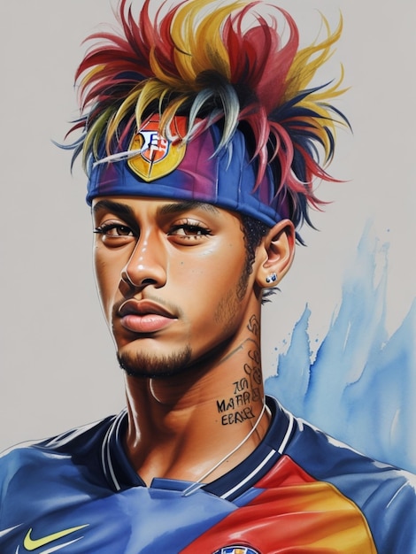 Acuarela neymar júnior