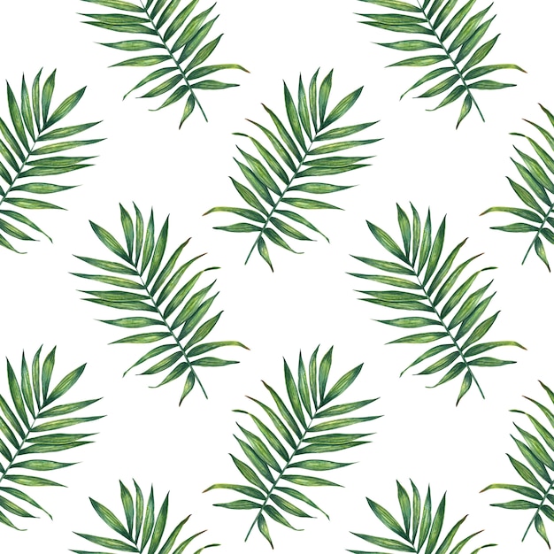 Acuarela palmera tropical deja patrones sin fisuras.