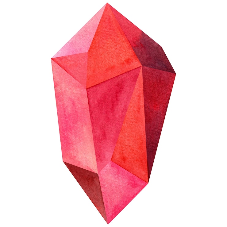 Foto acuarela pintura cristal rojo