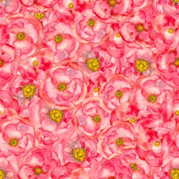 Acuarela rosa de patrones sin fisuras