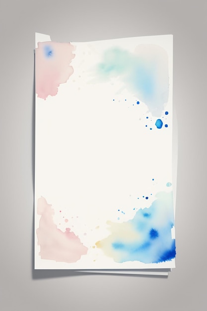 Foto acuarela salpicadura tinta azul imagen de fondo hermoso color pintura efecto mancha fondo simple