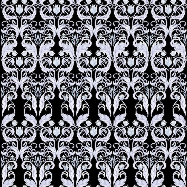 Acuarela vintage abstracto floral de patrones sin fisuras textura azulejos árabes