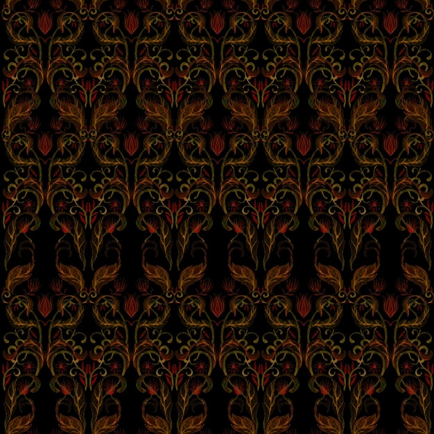 Acuarela vintage abstracto floral de patrones sin fisuras textura azulejos árabes