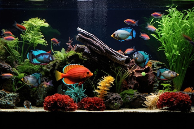 Acuario de peces tropicales