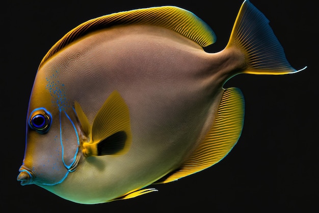 Los acuarios polvo marrón tang Acanthurus japonicus